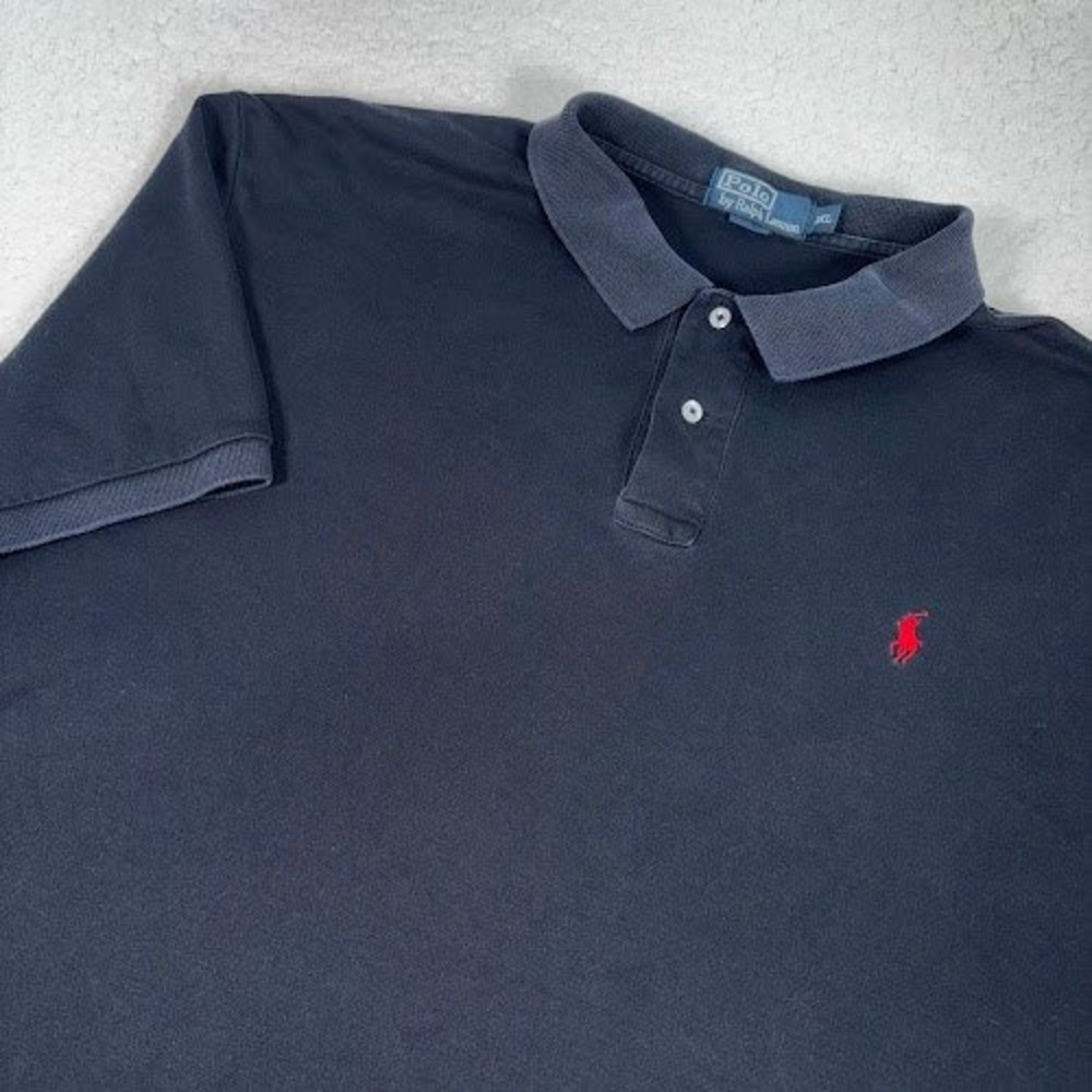 Polo Ralph Lauren Polo Shirt Mens XXL Black Short Sleeve red pony logoblack